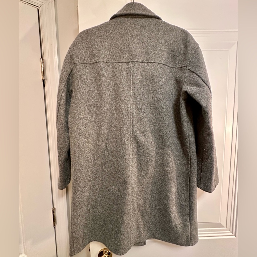 Topshop Riley Long Coat in Grey Marl - Picture 9 of 11